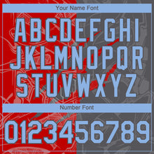 Загрузить изображение в средство просмотра галереи, Custom Graffiti Pattern Light Blue Steel Gray-Red 3D Scratch Authentic Baseball Jersey