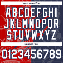 Загрузить изображение в средство просмотра галереи, Custom Graffiti Pattern White Navy-Red 3D Scratch Authentic Baseball Jersey