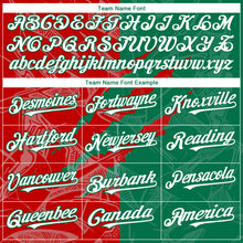 Загрузить изображение в средство просмотра галереи, Custom Graffiti Pattern White Kelly Green-Red 3D Scratch Authentic Baseball Jersey