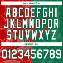 Загрузить изображение в средство просмотра галереи, Custom Graffiti Pattern White Kelly Green-Red 3D Scratch Authentic Baseball Jersey