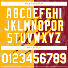 Загрузить изображение в средство просмотра галереи, Custom Graffiti Pattern White Crimson-Gold 3D Scratch Authentic Baseball Jersey