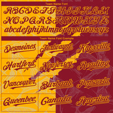 Загрузить изображение в средство просмотра галереи, Custom Graffiti Pattern Crimson-Gold 3D Scratch Authentic Baseball Jersey