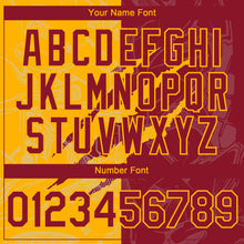 Загрузить изображение в средство просмотра галереи, Custom Graffiti Pattern Crimson-Gold 3D Scratch Authentic Baseball Jersey