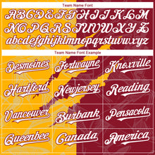 Загрузить изображение в средство просмотра галереи, Custom Graffiti Pattern White Crimson-Gold 3D Scratch Authentic Baseball Jersey