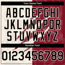 Загрузить изображение в средство просмотра галереи, Custom Graffiti Pattern Black Crimson-Cream 3D Scratch Authentic Baseball Jersey