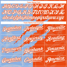 Загрузить изображение в средство просмотра галереи, Custom Graffiti Pattern White Orange-Light Blue 3D Scratch Authentic Baseball Jersey