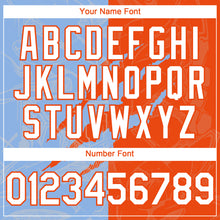 Загрузить изображение в средство просмотра галереи, Custom Graffiti Pattern White Orange-Light Blue 3D Scratch Authentic Baseball Jersey