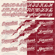 Загрузить изображение в средство просмотра галереи, Custom Graffiti Pattern Cream-Crimson 3D Scratch Authentic Baseball Jersey