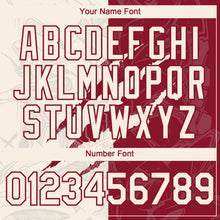 Загрузить изображение в средство просмотра галереи, Custom Graffiti Pattern Cream-Crimson 3D Scratch Authentic Baseball Jersey