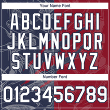 Загрузить изображение в средство просмотра галереи, Custom Graffiti Pattern White Navy-Crimson 3D Scratch Authentic Baseball Jersey