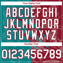 Загрузить изображение в средство просмотра галереи, Custom Graffiti Pattern White Teal-Crimson 3D Scratch Authentic Baseball Jersey