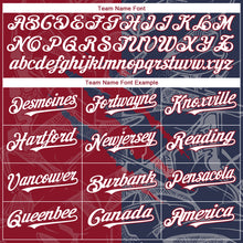Загрузить изображение в средство просмотра галереи, Custom Graffiti Pattern White Navy-Crimson 3D Scratch Authentic Baseball Jersey
