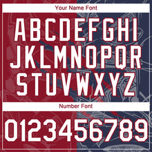 Загрузить изображение в средство просмотра галереи, Custom Graffiti Pattern White Navy-Crimson 3D Scratch Authentic Baseball Jersey