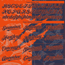 Загрузить изображение в средство просмотра галереи, Custom Graffiti Pattern Navy-Orange 3D Scratch Authentic Baseball Jersey