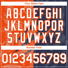 Загрузить изображение в средство просмотра галереи, Custom Graffiti Pattern White Navy-Orange 3D Scratch Authentic Baseball Jersey