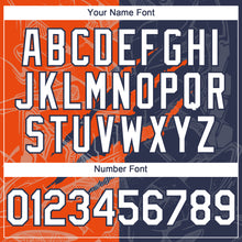 Загрузить изображение в средство просмотра галереи, Custom Graffiti Pattern White Navy-Orange 3D Scratch Authentic Baseball Jersey