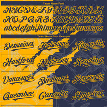 Загрузить изображение в средство просмотра галереи, Custom Graffiti Pattern Navy-Gold 3D Scratch Authentic Baseball Jersey