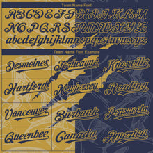 Загрузить изображение в средство просмотра галереи, Custom Graffiti Pattern Navy-Old Gold 3D Scratch Authentic Baseball Jersey