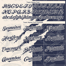 Загрузить изображение в средство просмотра галереи, Custom Graffiti Pattern Navy-Cream 3D Scratch Authentic Baseball Jersey