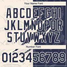 Загрузить изображение в средство просмотра галереи, Custom Graffiti Pattern Navy-Cream 3D Scratch Authentic Baseball Jersey