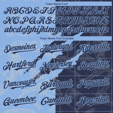 Загрузить изображение в средство просмотра галереи, Custom Graffiti Pattern Navy-Light Blue 3D Scratch Authentic Baseball Jersey