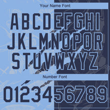 Загрузить изображение в средство просмотра галереи, Custom Graffiti Pattern Navy-Light Blue 3D Scratch Authentic Baseball Jersey