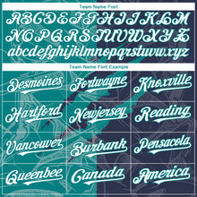 Загрузить изображение в средство просмотра галереи, Custom Graffiti Pattern White Navy-Teal 3D Scratch Authentic Baseball Jersey