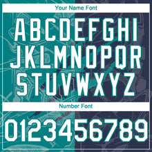 Загрузить изображение в средство просмотра галереи, Custom Graffiti Pattern White Navy-Teal 3D Scratch Authentic Baseball Jersey