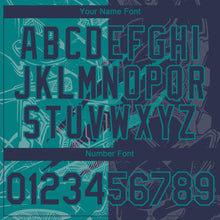 Загрузить изображение в средство просмотра галереи, Custom Graffiti Pattern Navy-Teal 3D Scratch Authentic Baseball Jersey