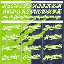 Загрузить изображение в средство просмотра галереи, Custom Graffiti Pattern White Navy-Neon Green 3D Scratch Authentic Baseball Jersey