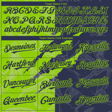 Загрузить изображение в средство просмотра галереи, Custom Graffiti Pattern Navy-Neon Green 3D Scratch Authentic Baseball Jersey