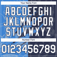 Загрузить изображение в средство просмотра галереи, Custom Graffiti Pattern White Navy-Electric Blue 3D Scratch Authentic Baseball Jersey