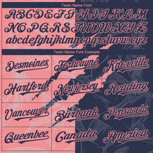 Загрузить изображение в средство просмотра галереи, Custom Graffiti Pattern Navy-Medium Pink 3D Scratch Authentic Baseball Jersey