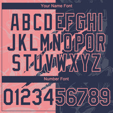 Загрузить изображение в средство просмотра галереи, Custom Graffiti Pattern Navy-Medium Pink 3D Scratch Authentic Baseball Jersey