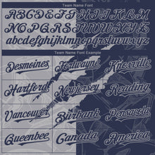 Загрузить изображение в средство просмотра галереи, Custom Graffiti Pattern Navy-Gray 3D Scratch Authentic Baseball Jersey