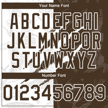 Загрузить изображение в средство просмотра галереи, Custom Graffiti Pattern Brown-White 3D Scratch Authentic Baseball Jersey