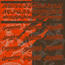 Загрузить изображение в средство просмотра галереи, Custom Graffiti Pattern Brown-Orange 3D Scratch Authentic Baseball Jersey