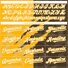 Загрузить изображение в средство просмотра галереи, Custom Graffiti Pattern White Brown-Gold 3D Scratch Authentic Baseball Jersey