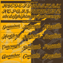 Загрузить изображение в средство просмотра галереи, Custom Graffiti Pattern Brown-Gold 3D Scratch Authentic Baseball Jersey