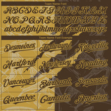 Загрузить изображение в средство просмотра галереи, Custom Graffiti Pattern Brown-Old Gold 3D Scratch Authentic Baseball Jersey