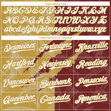 Загрузить изображение в средство просмотра галереи, Custom Graffiti Pattern White Burgundy-Old Gold 3D Scratch Authentic Baseball Jersey