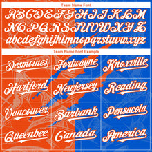 Загрузить изображение в средство просмотра галереи, Custom Graffiti Pattern White Thunder Blue-Orange 3D Scratch Authentic Baseball Jersey