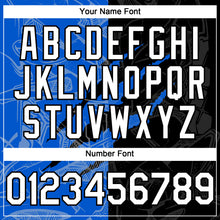 Загрузить изображение в средство просмотра галереи, Custom Graffiti Pattern White Black-Thunder Blue 3D Scratch Authentic Baseball Jersey