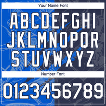 Загрузить изображение в средство просмотра галереи, Custom Graffiti Pattern White Navy-Thunder Blue 3D Scratch Authentic Baseball Jersey