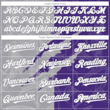 Загрузить изображение в средство просмотра галереи, Custom Graffiti Pattern White Purple-Gray 3D Scratch Authentic Baseball Jersey