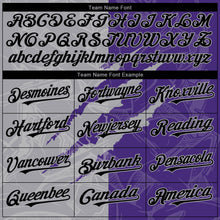 Загрузить изображение в средство просмотра галереи, Custom Graffiti Pattern Black Purple-Gray 3D Scratch Authentic Baseball Jersey