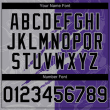 Загрузить изображение в средство просмотра галереи, Custom Graffiti Pattern Black Purple-Gray 3D Scratch Authentic Baseball Jersey