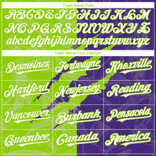 Загрузить изображение в средство просмотра галереи, Custom Graffiti Pattern White Purple-Neon Green 3D Scratch Authentic Baseball Jersey