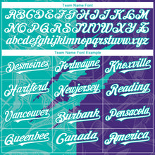 Charger l'image dans la galerie, Custom Graffiti Pattern White Purple-Aqua 3D Scratch Authentic Baseball Jersey