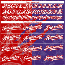 Laden Sie das Bild in den Galerie-Viewer, Custom Graffiti Pattern White Purple-Red 3D Scratch Authentic Baseball Jersey